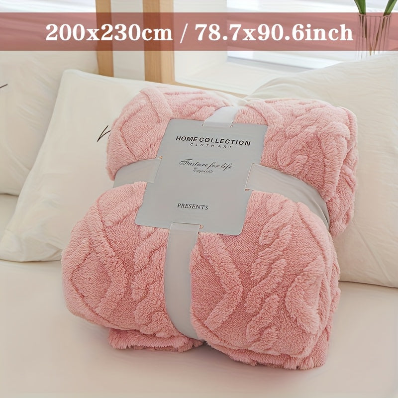 Manta Moderna 3D Jacquard com Padrões Geométricos, Microfibra Super Macia, Lã Leve e Confortável para Sofá, Cama, Cadeira, Adequada para Todas as Estações