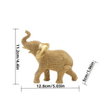 Estatueta de Elefante Dourado em Resina