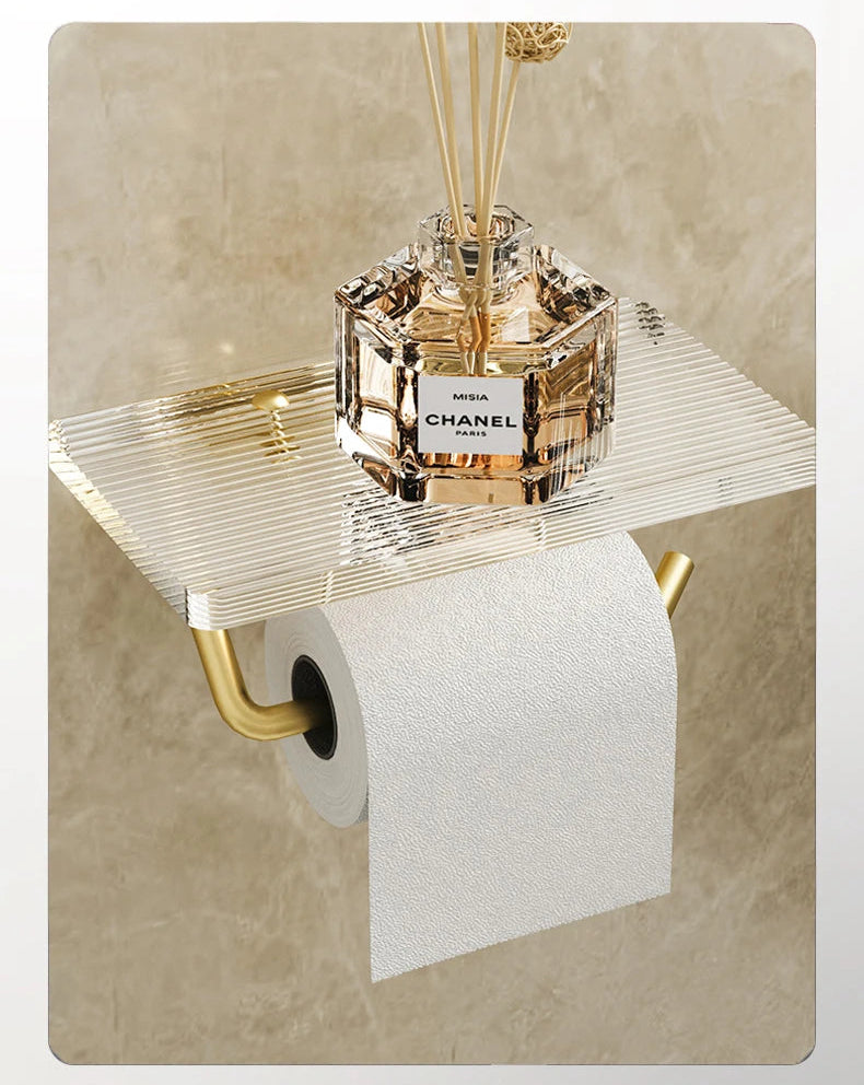 Suporte de Papel Higiênico com Prateleira