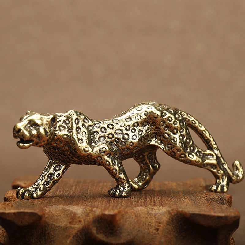 Suporte Decorativo Leopardo Dourado para Potes de Flores