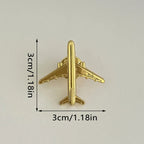 Broche Avião Vintage em Metal