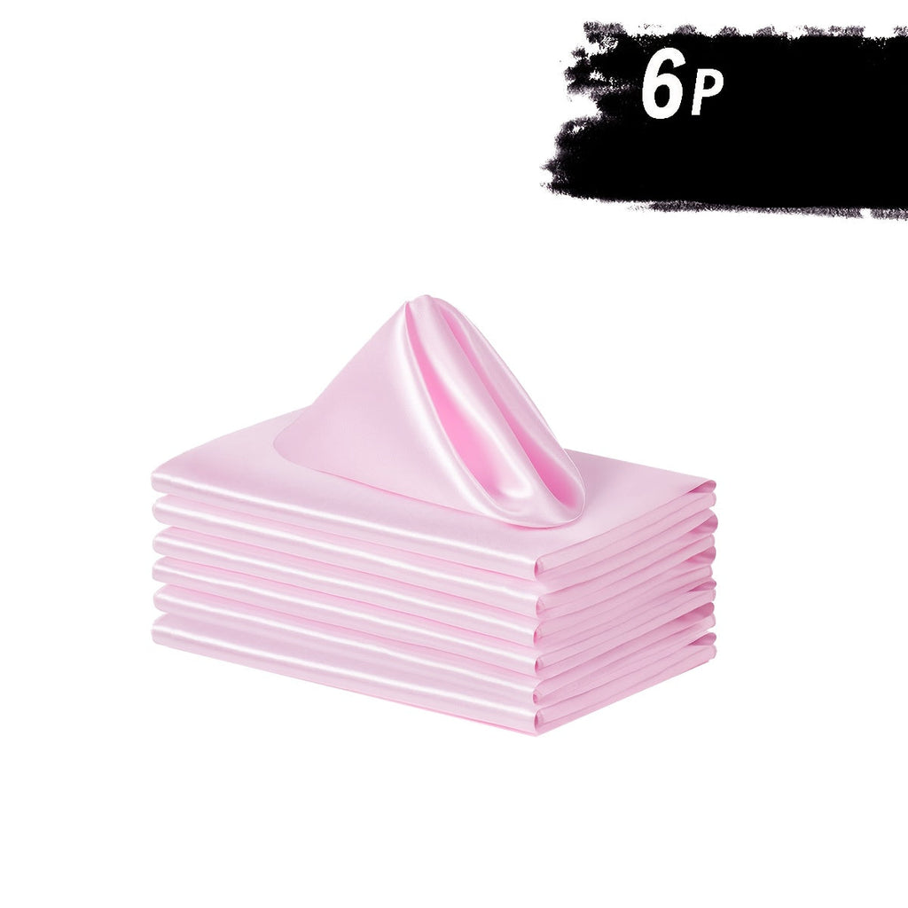 6/12 Peças de Guardanapos de Cetim Macio, Guardanapos Simples e Elegantes - Perfeitos para Casamentos, Chá de Panela, Festas e Decorações de Restaurantes