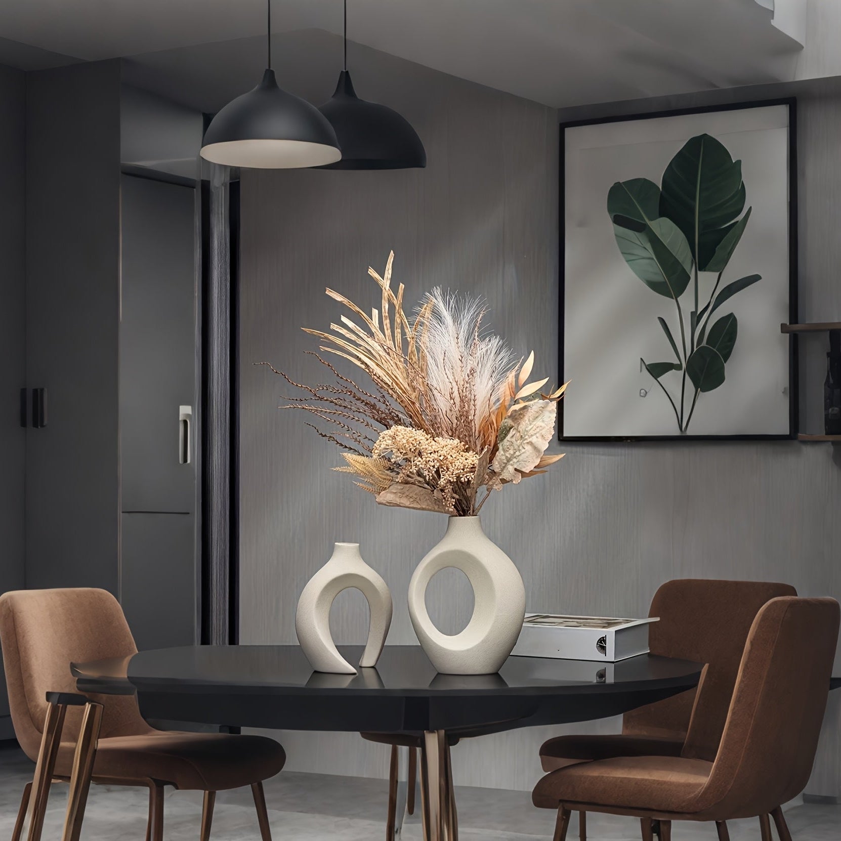 Conjunto de 2 Vasos de Cerâmica