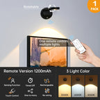 Luz de Parede LED com Sensor de Movimento, Recarregável por USB, Inclui Controlo Remoto, Brilho Ajustável, Três Temperaturas de Cor e Função de Temporizador. Adequada para Galerias, Escadas, Corredores, Salas de Estar e Vitrines.