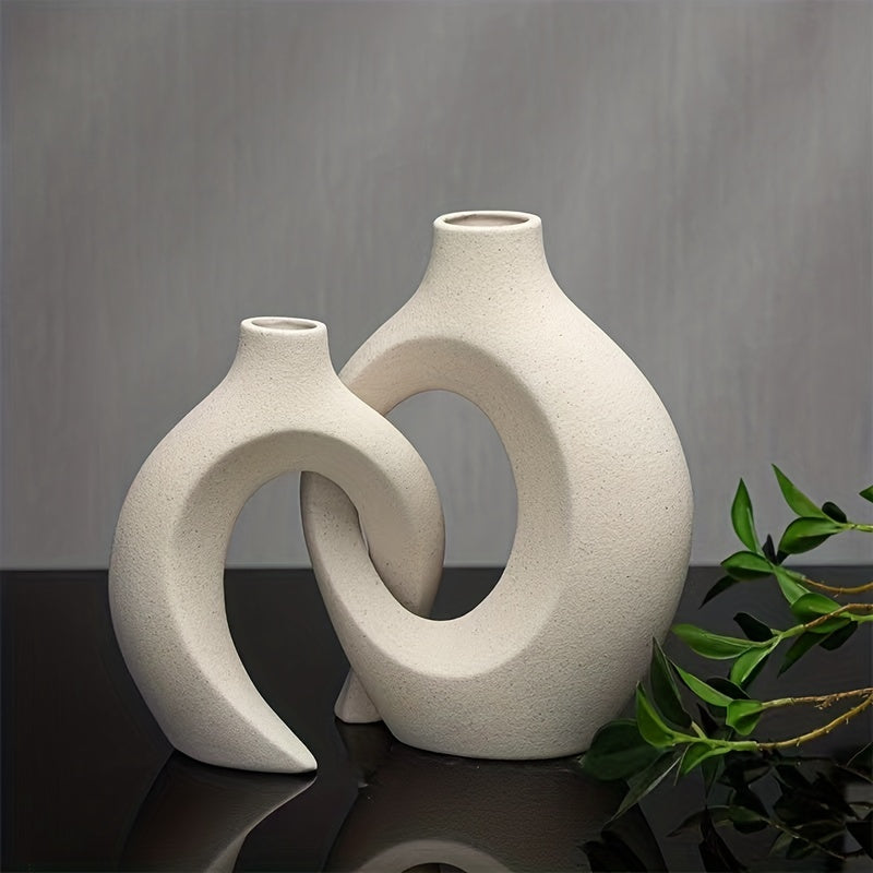 Conjunto de 2 Vasos de Cerâmica