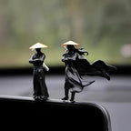1/2/3pcs Mini Ancient Samurai & Warrior Statues - Miniature Figurines Suitable for Car Dashboard Decor, Aquarium Landscapes, Bonsai Displays, Samurai Micro Scenes - Historical Tabletop Collectibles