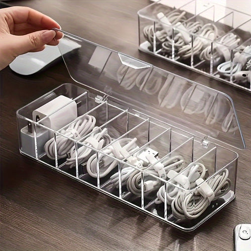 1pc Caixa de Armazenamento Transparente Grande com Tampa - Caixa Organizadora Resistente, Adequada para Recipientes Empilháveis em Escritórios, Artes e Artesanato, Leve e Fácil de Transportar, com Design de Tampa de Encaixe, Armazenamento Organizado em Áreas de Trabalho em Casa, Caixa de