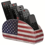 Porta-Controle Remoto em Couro Sintético com 5 Divisórias