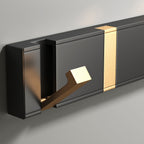 1 stylish door shelf, aluminum door back coat rack, no drilling, fashion style, clothing storage box, entrance door hanger, wall hanging cloth hooks, Mother's Day gift, for storing coats, hats, bags, clothes, towels, no drilling, kitchen decor, Utility Hooks