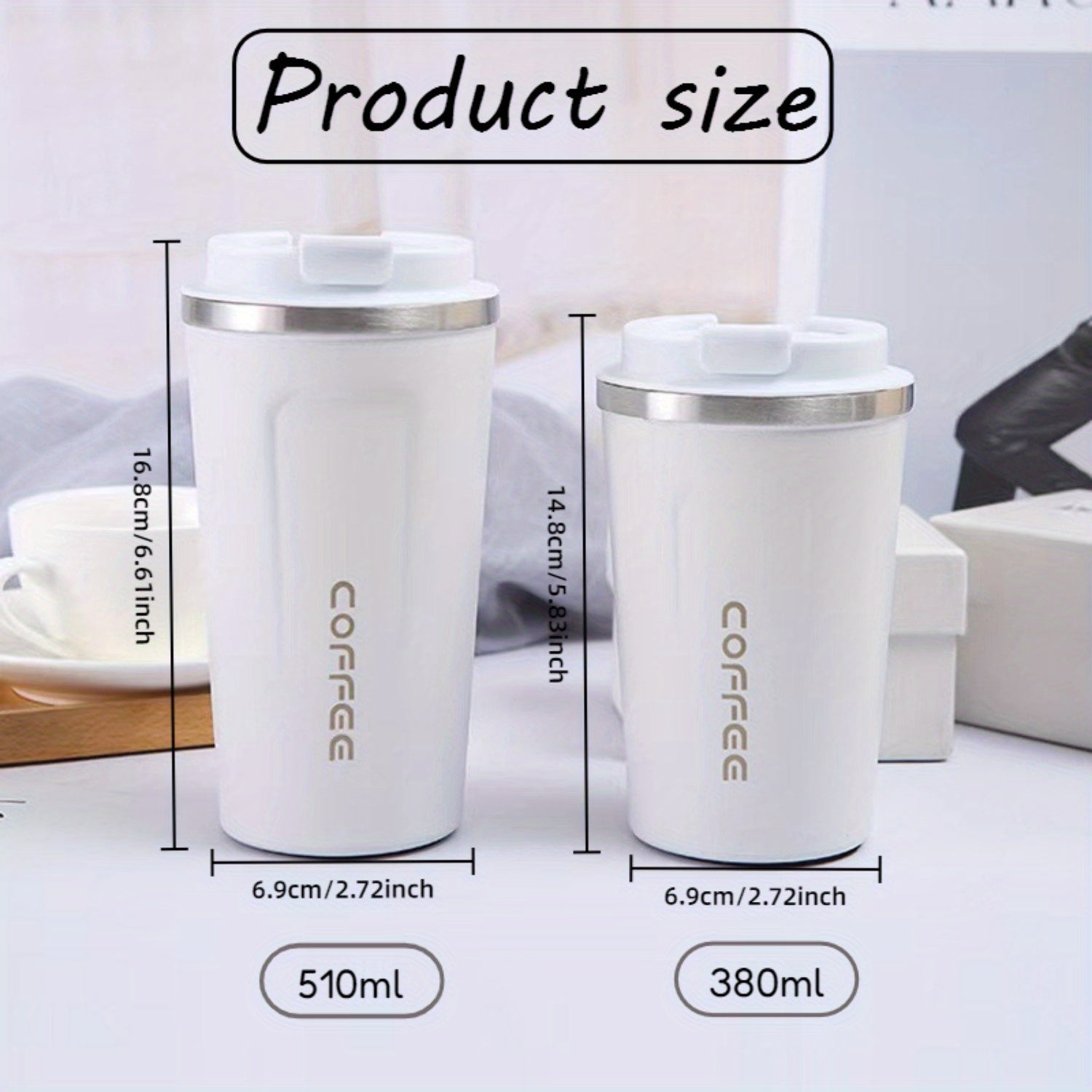 Caneca Térmica de Café, Aço Inoxidável Dupla Parede à Prova de Vazamentos, Acabamento Fosco, Mantém Quente e Frio por Horas, Presente Premium para Amantes de Café e Chá, Utensílio Durável