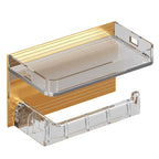 Elegant Adhesive Toilet Paper Holder, Wall-Mounted, No Drilling Required, Easy to Install with Refined Design