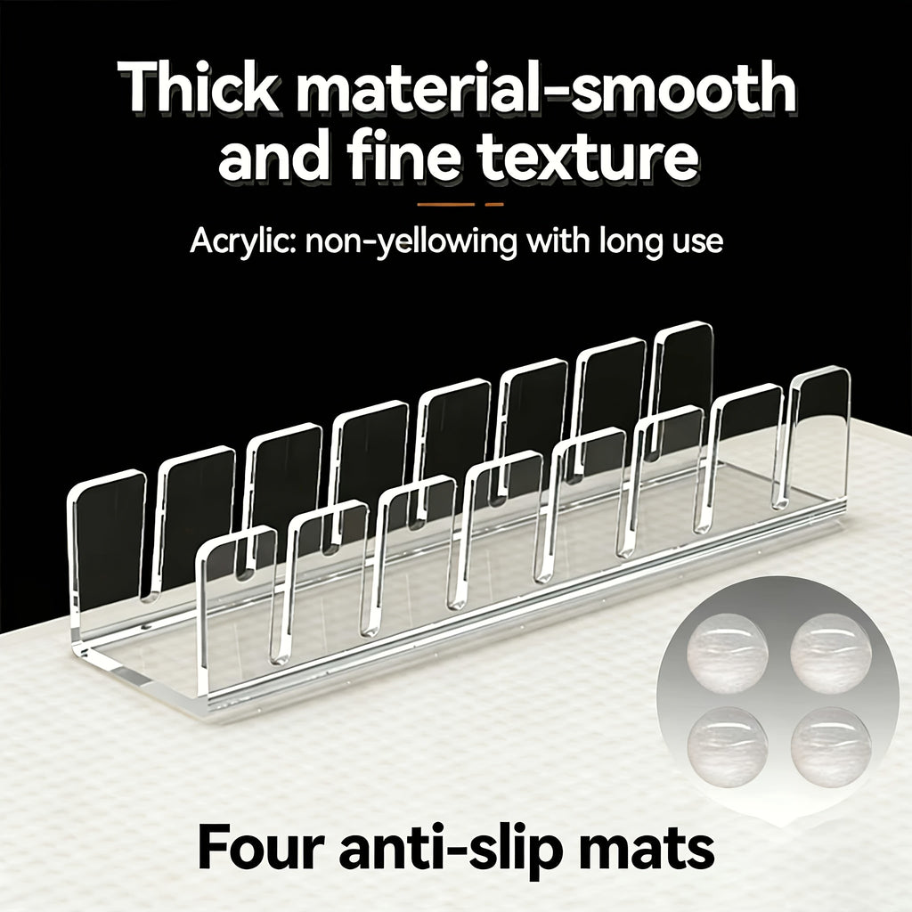 Suporte para Chapéus, Expositor de Chapéus, Organizador de Mesa, Armazenamento para Quarto, Acrílico Plástico, Comporta Sete Chapéus, Transparente
