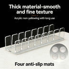 Suporte para Chapéus, Expositor de Chapéus, Organizador de Mesa, Armazenamento para Quarto, Acrílico Plástico, Comporta Sete Chapéus, Transparente