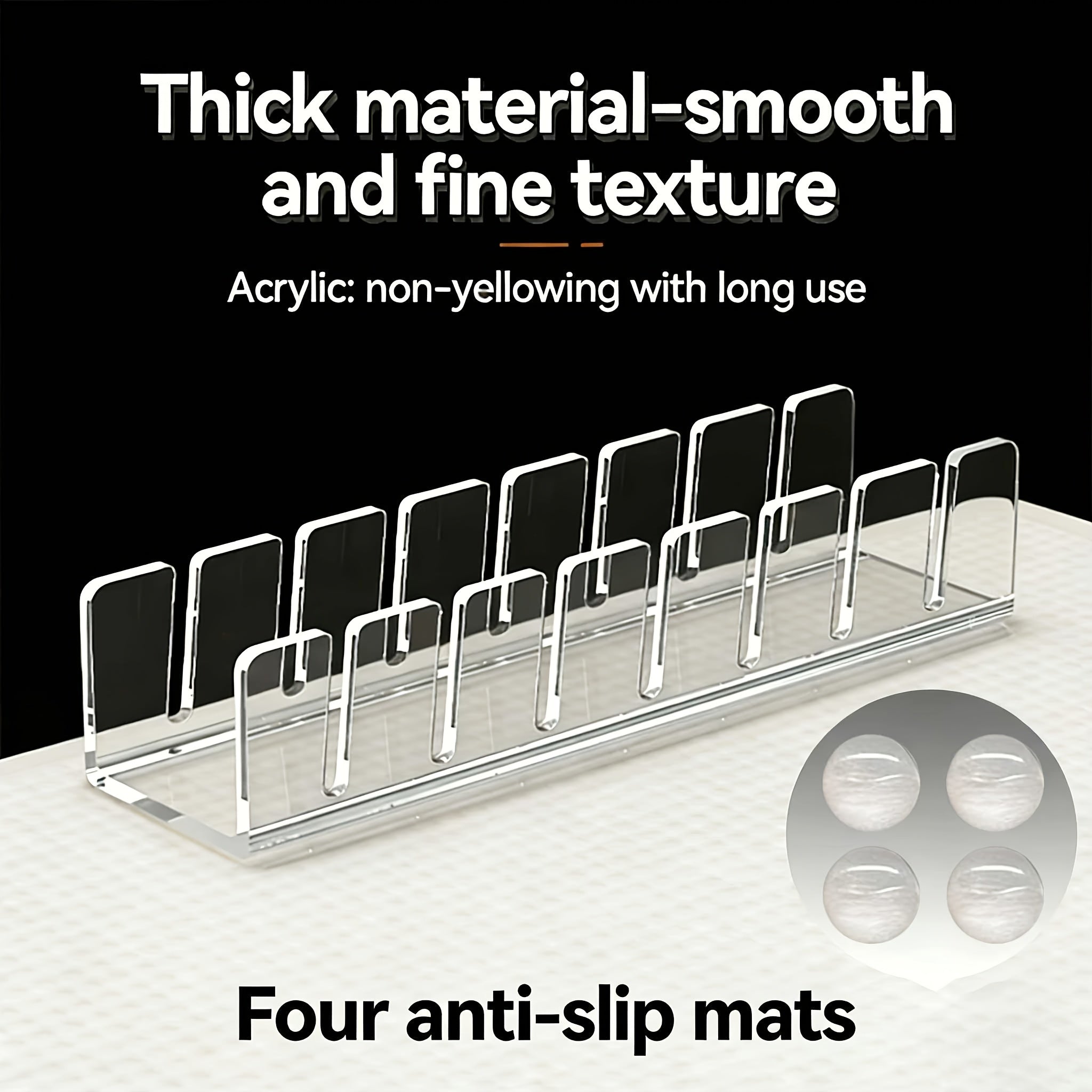 Suporte para Chapéus, Expositor de Chapéus, Organizador de Mesa, Armazenamento para Quarto, Acrílico Plástico, Comporta Sete Chapéus, Transparente