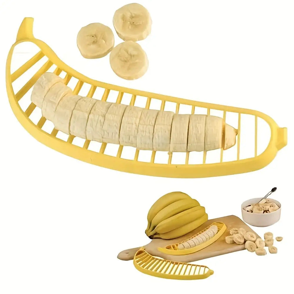 Banana Slicer, Multifunctional Fruit Cutting Tool, Banana Cutter, Fruit Separator, Fruit Salad Platter Divider, Kitchen Accessory, Perfect Partner for Beer Festivals, Christmas, Halloween, And Other Holidays