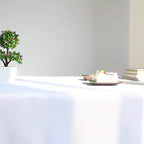 Toalha de Mesa Retangular Branca Elegante - Perfeita para Casamentos, Festas & Eventos ao Ar Livre - Poliéster Durável, Vários Tamanhos Disponíveis