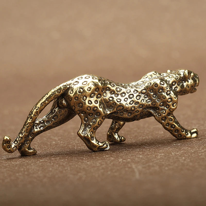 Suporte Decorativo Leopardo Dourado para Potes de Flores