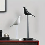 Pássaro Decorativo Nórdico em Resina