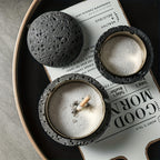 Nordic Industrial Minimalist Concrete Ashtray, Artisan-Made Natural Texture, Removable Stainless Steel Bowl & Anti-Fly Ash Lid - Easy Clean, Durable Outdoor/Indoor Decor for Living Room, Bar, Office - Ideal Father's Day, Christmas, Housewarming Gift