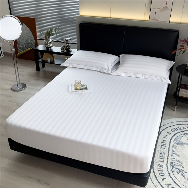 Conjunto de Lençol Ajustável 100% Algodão Egípcio, 3 Peças (1 Lençol Ajustável + 2 Fronhas), Capa de Colchão, Design com Bolso Profundo de 40cm, 500 Fios, Ideal para Quarto, Hotel de Luxo, Quarto de Hóspedes