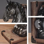 Aparador de Livros Cavalo em Resina Decorativa