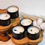 Vela Aromática de Cristal, Cera Premium de Soja com Lavanda e Outros Cheirosos Embutidos em Pétalas Decorativas – Presente Perfeito para Dia dos Namorados ou Mães (Amigas/Namoradas), Fragrância Duradoura Para Ambientes Internos, Idealpara Festas Ano Novo