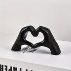 1 Estátua de Resina em Formato de Coração Artesanal e Exclusiva - Um Símbolo Moderno de Amor, Design Único em Formato de Mão, Decoração Elegante para Casa, Belo Enfeite para Casamentos, Ideal para Decoração de Festas, Festas de Férias e Ornamento de Mesa