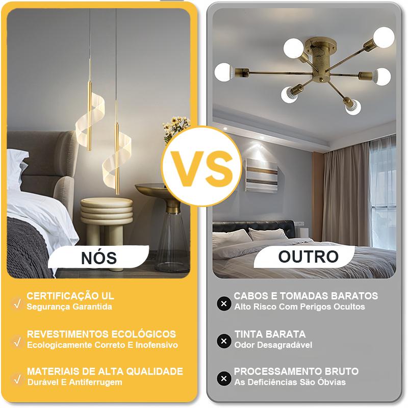 1/2peças, Lustre Minimalista Moderno com Design em Espiral, Disponível em 3000K/4500K/5000K, Inclui Luz LED de Três Cores, Conectado, Adequado para Iluminação de Áreas de Escritório, Luzes de Teto de Quartos de Hotel, Sala de Estar, Quarto de Dormir, Lustres de Cabeceira