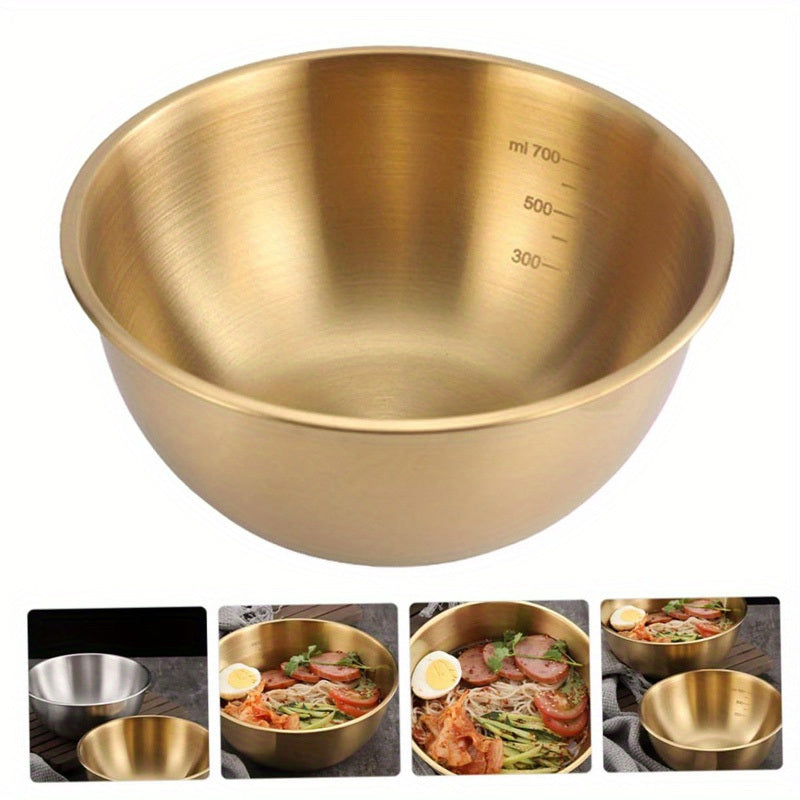 Set of Three Large Steel Mixing Bowls – Extra-Large Bowls for Salads And Food Preparation with Non-Slip Bottoms – Professional-Grade Kitchen Necessities for Hosting – Lightweight, Stackable, And Easy to Clean