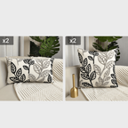 Capa de almofada de lançamento com bordado de folha para decoração de sofá, quarto e casa, sem enchimento de almofada