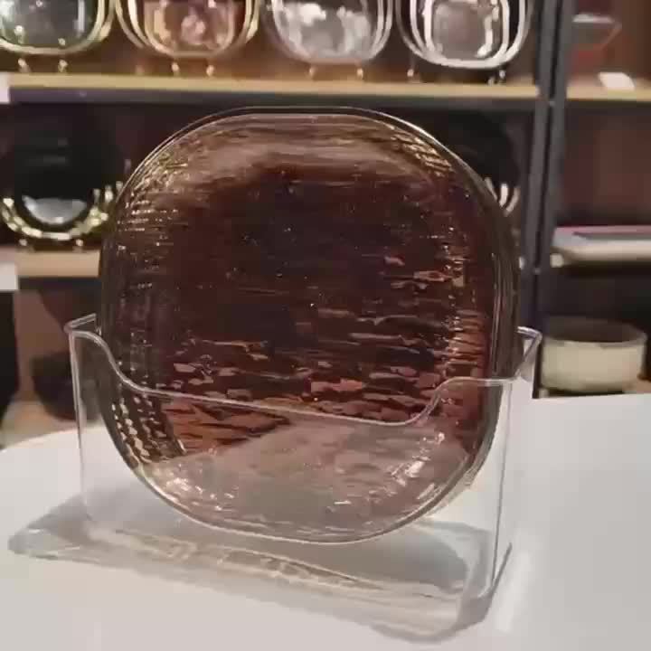 Conjunto de 4 Pratos Elegantes Transparentes para Snacks e Fruta com Borda Dourada, Fabricados com Materiais de Alta Qualidade para Alimentos, Formato Oval, Perfeitos para Refeições Familiares, Convívios e Todas as Estações, Adequados para Fruta, Snacks e Pratos de Servir.