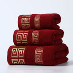 1 Toalha de Banho e Mão de Algodão Puro - Toalhas Macias, Absorventes e de Secagem Rápida para Banho, Lavagem de Rosto e Cuidados com o Cabelo - Toalha de Banho ou Envoltório 34x75cm e 70x140cm, Higiene para Uso Doméstico