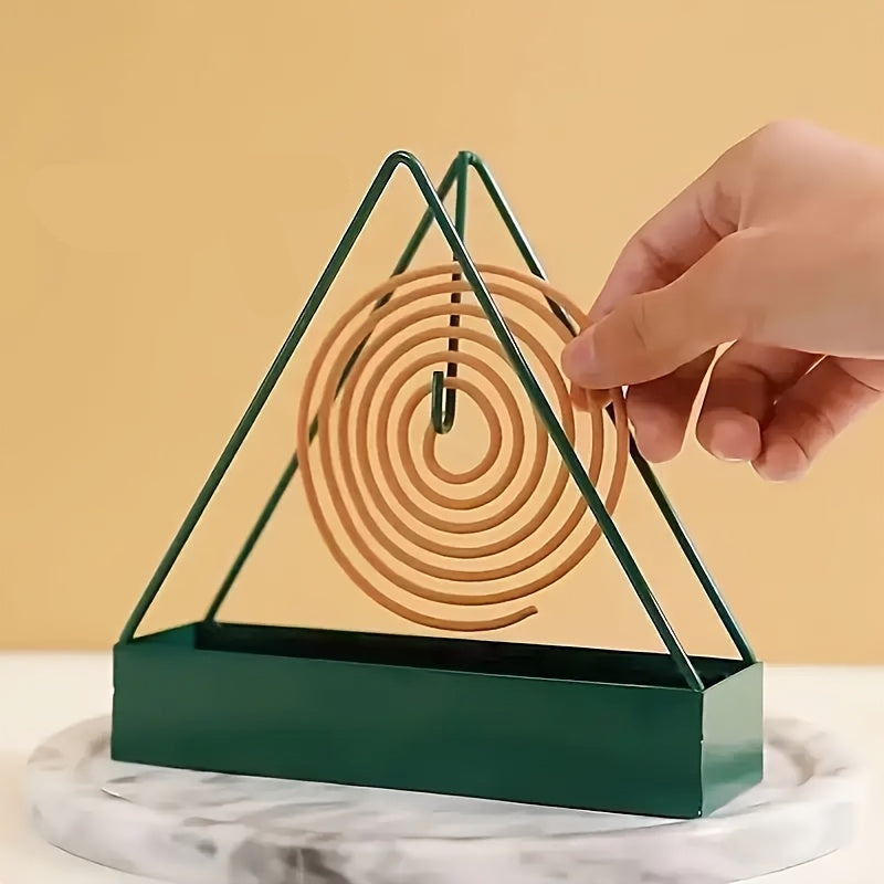 Suporte Elegante para Espirais de Mosquito, Suporte de Incenso Fácil de Limpar, Adequado para Uso Interior e Exterior, Funciona com Varetas de Incenso e Espirais de Mosquito, Sem Fragrância