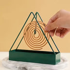 Suporte Elegante para Espirais de Mosquito, Suporte de Incenso Fácil de Limpar, Adequado para Uso Interior e Exterior, Funciona com Varetas de Incenso e Espirais de Mosquito, Sem Fragrância
