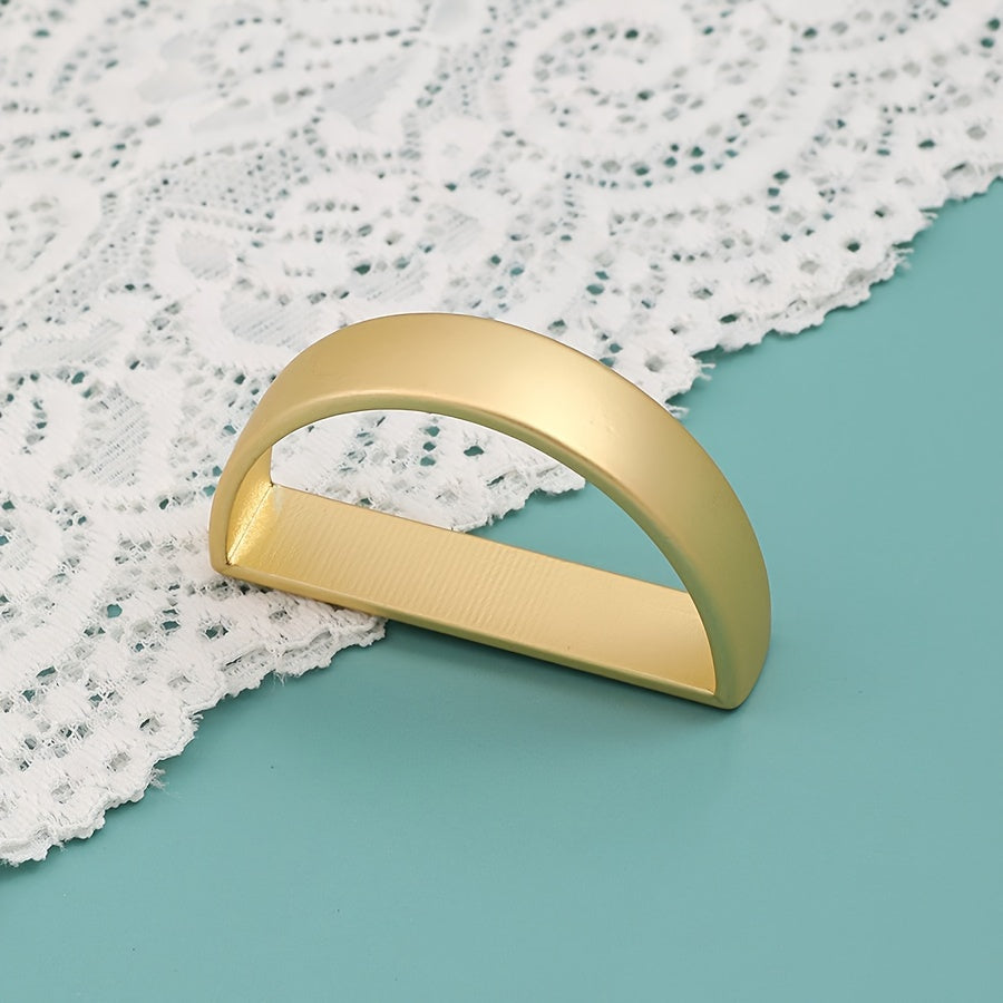 6 unidades de Argolas de Guardanapos Minimalistas com Letras D Banhadas a Ouro, Decoração de Mesa Elegante para Festas e Convívios, Adequadas para Refeições e Eventos de Negócios, Melhorando o Ambiente de Jantar, Perfeitas para Refeições Familiares