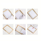 Porta-retratos de Vidro Flutuante Dourado Estilo Instagram em Tamanho de 6, 7 e 25.4 cm com Estrutura de Ferro e Metal Giratória, Ideais para Fotos Retrato ou Como Presentes Festivos