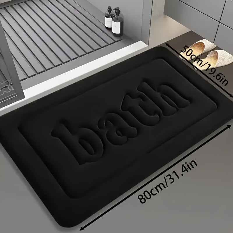Tapete de Banho de Espuma de Memória de Luxo | Ultra Macio, Espesso 25D, Antiderrapante, Lavável na Máquina, Tapete de Casa de Banho de Poliéster de Secagem Rápida para Sala de Estar, Cozinha, Lavandaria, Quarto