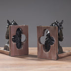 Aparador de Livros Cavalo em Resina Decorativa