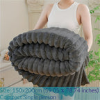 Manta de Pele Sintética de Coelho de Luxo, Estilo Simples e Cor Sólida - Macia, Quente e Confortável, Ideal para Sofá, Cama, Escritório e Viagem - Multiuso, Presente