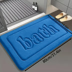 Tapete de Banho de Espuma de Memória de Luxo | Ultra Macio, Espesso 25D, Antiderrapante, Lavável na Máquina, Tapete de Casa de Banho de Poliéster de Secagem Rápida para Sala de Estar, Cozinha, Lavandaria, Quarto