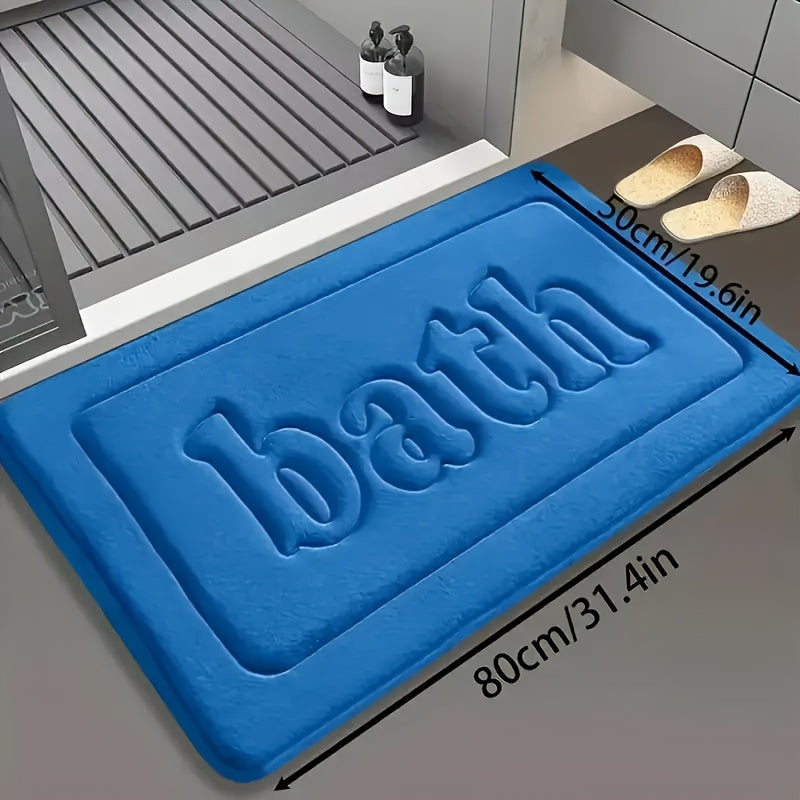 Tapete de Banho de Espuma de Memória de Luxo | Ultra Macio, Espesso 25D, Antiderrapante, Lavável na Máquina, Tapete de Casa de Banho de Poliéster de Secagem Rápida para Sala de Estar, Cozinha, Lavandaria, Quarto