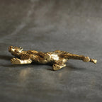 Suporte Decorativo Leopardo Dourado para Potes de Flores