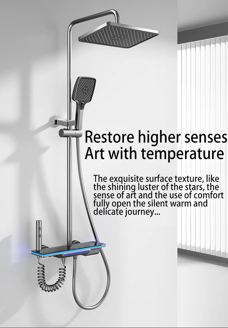 Chuveiro Luxo com Luzes e Display Digital