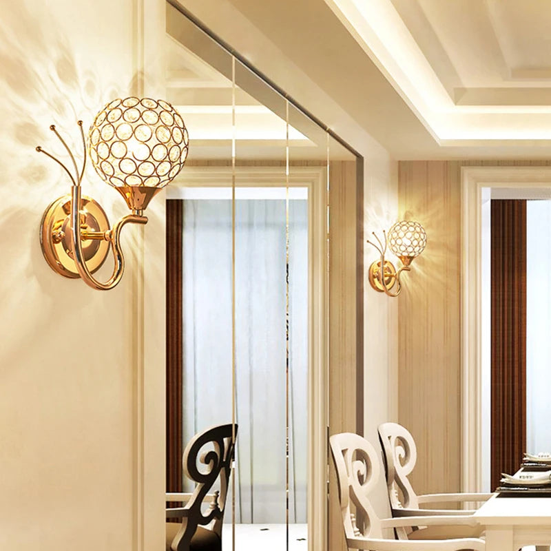 Arandela de Cristal Moderna para Parede