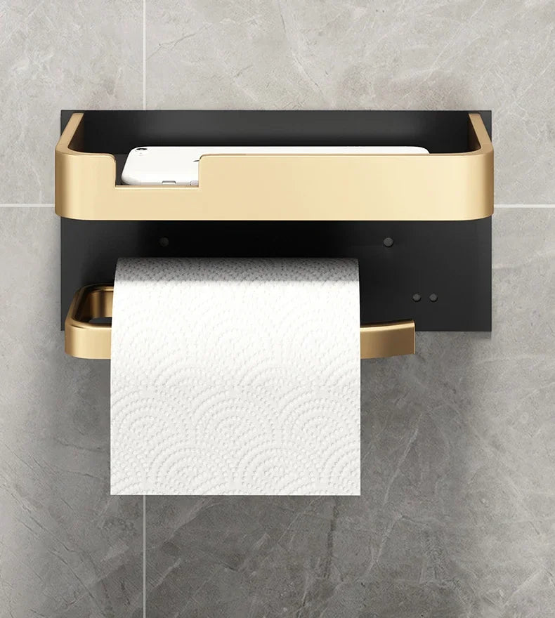 Suporte de Papel Higiênico com Prateleira