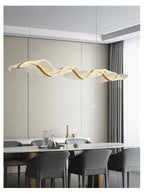 Lustre LED Ondulado Moderno