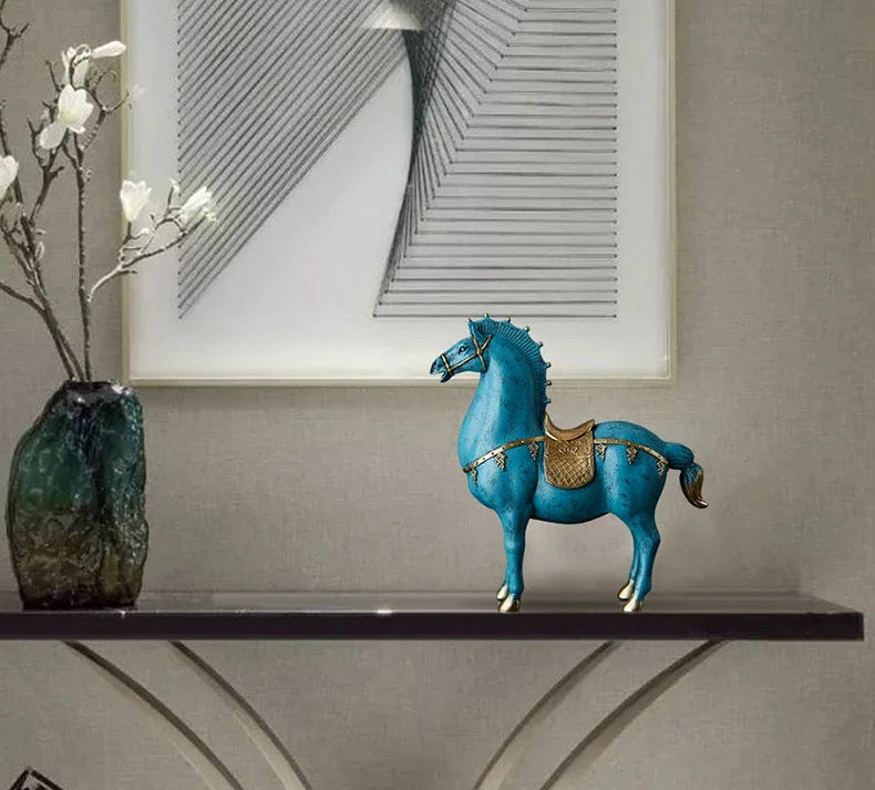 Escultura de Cavalo em Resina para Decoração de Ambientes