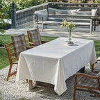 Toalha de Mesa Retangular Branca Elegante - Perfeita para Casamentos, Festas & Eventos ao Ar Livre - Poliéster Durável, Vários Tamanhos Disponíveis