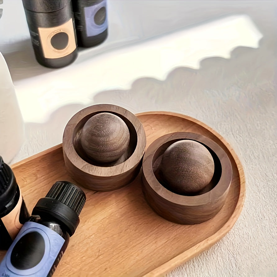 Diffusor de Aromas Elegante em Madeira, Design Rotativo para Interior do Carro & Quarto, Não Inflamável, Ideia de Presente Perfeita - Melhora a Qualidade do Ar com Fragrância, Perfume Doméstico