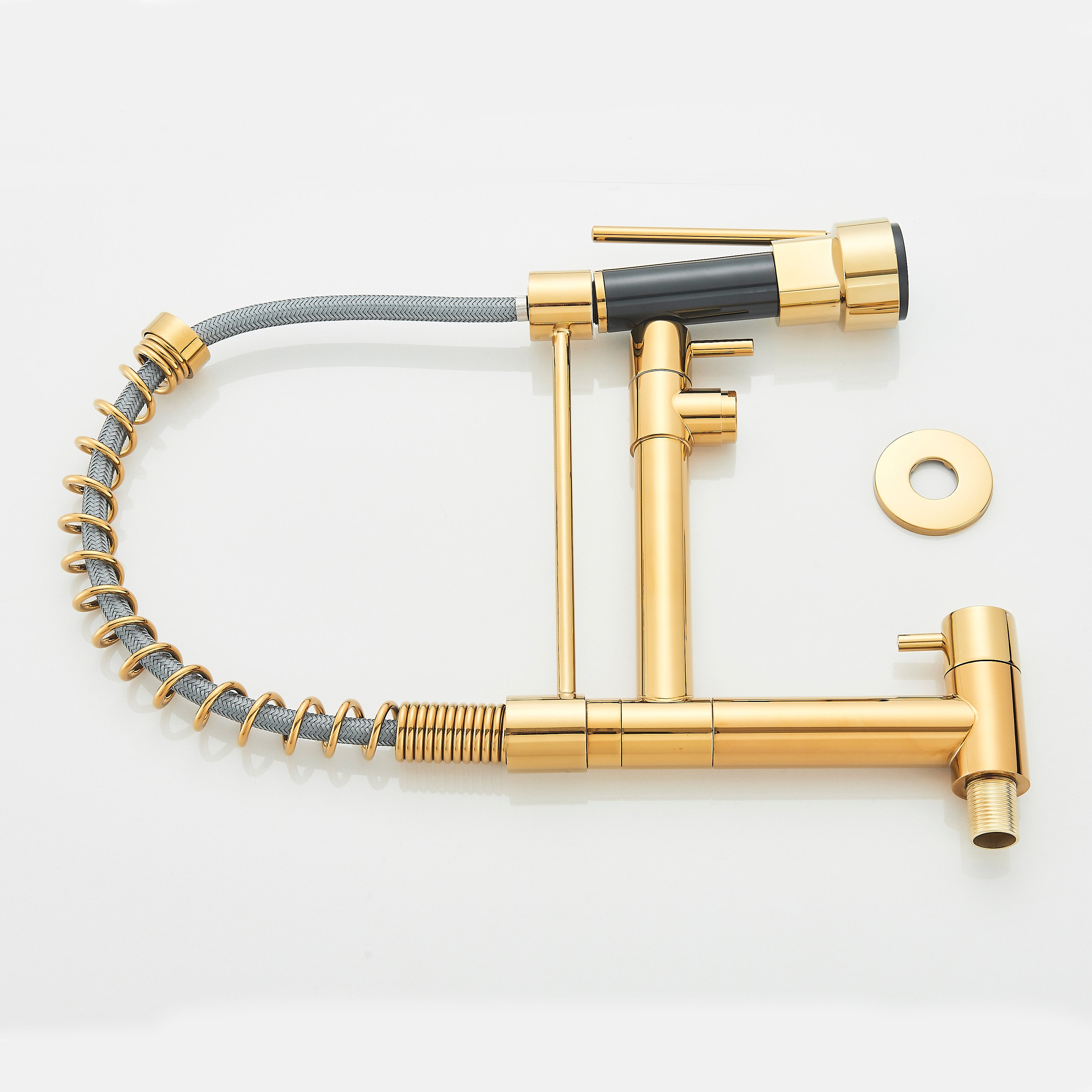 Torneira Gourmet de Parede em Aço Inox com Bica Dupla